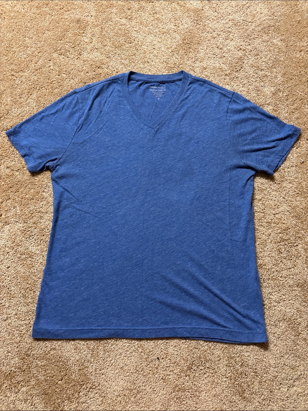 Banana Republic Men's V-Neck T-Shirt in Blue